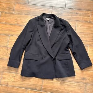 H&M Black Double-Breasted Women's Blazer